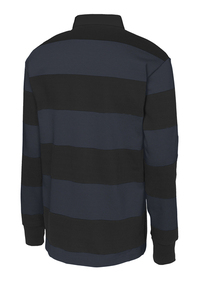 <b>Men's</b> <b>Long</b> <b>Sleeve</b> Striped Knitted <b>Polo</b> <b>Shirt</b> Casual Color Blocked Design with Pocket Regular Fit - Product Image 2
