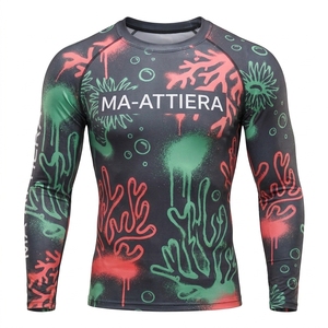 T-shirt de compression à manches longues pour homme, style Bape, vêtements de sport, fitness, athlétisme - Product Image 1