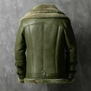 High Quality Men's Leather <b>Jackets</b> Motorcycle Bomber Biker Dark Blue Real Leather <b>Jacket</b> Men - Product Image 2