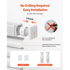 43.3 \ "W X 48 \" H 1 \ "Slat Filtrage de la lumière sans fil No-Drill Mini Stores Installation facile pour les petits espaces - Product Image 6