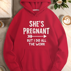SHE S PREGNANT texto humorístico sudaderas casuales de mujer - Product Image 3
