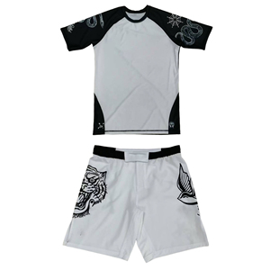 2026 New Custom Men's Rashguard+<b>Shorts</b> Sets Stretch 100% <b>Polyester</b> 150gsm Quick Dry Fitted for MMA Jiu Jitsu & Grappling - Product Image 1