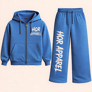 Ensemble de survêtement unisexe personnalisé en coton 100 % écologique, avec sweat à capuche et pantalon de jogging, pour la gym, vente en gros, survêtements unis - Product Image 1