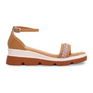 Sandalia formal de tacón beige PU0194 - Product Image 3