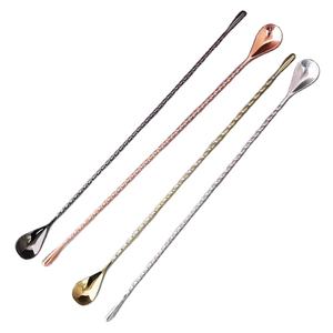 ช้อนคนเหล็กสแตนเลสด้ามยาวช้อนคนเหล็กเหล็กช้อนสำหรับบาร์ช้อนสำหรับใช้ในบ้านงานแฮนด์เมดเครื่องคนค็อกเทล - Product Image 1