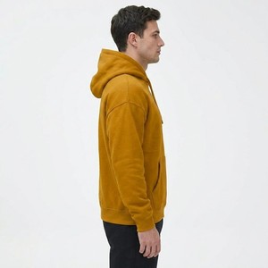 Sudadera con Capucha Premium Amarillo Mostaza de Gran Gramaje, con Logotipo Personalizado, Oversize, de Forro Polar, Estilo Casual Urbano - Product Image 2