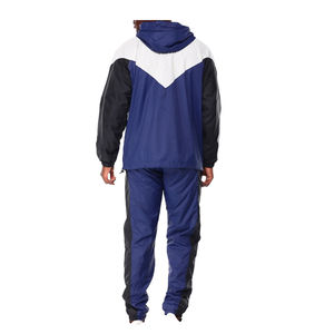 <b>Men's</b> Color Blocking Hooded Windproof Track <b>Jacket</b> Full Sleeve Zipper Closure Sporty Design Regular Fit Lightweight Spring Wear - Product Image 2