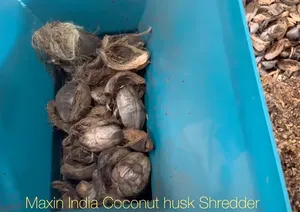 Trituradora de Cáscaras de Coco Marrón de Doble Eje, Trituradora Eléctrica Semiautomática de Doble Eje para Materiales de Cáscaras de Coco Marrón - Product Image 5