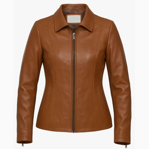 Blouson matelassé pour femme en véritable peau de mouton – Vêtement d'extérieur élégant, mode hiver, style décontracté, inspiré de la moto, imperméable - Product Image 1