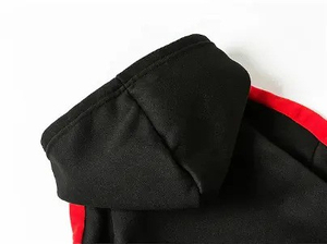 Conjunto Deportivo para Hombre, Negro con Rayas Rojas, Manga Larga, Informal, para Otoño, Transpirable, Material de Poliéster, Corte Regular - Product Image 3