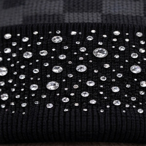 Gorro de Punto con Diseño de Puntos para Hombre, 100% Acrílico, Cálido para Invierno, Casual, Talla Adulto 56-58CM, Uso Diario - Product Image 5