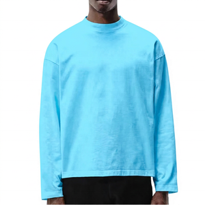 Camiseta de Hombre Blanca de Manga Larga con Cuello Redondo, 100% Algodón, Estilo Casual, Tejido de Punto, Estampada, 280gsm - Product Image 2