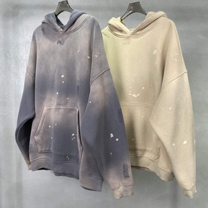 Sweat à capuche vintage hip-hop personnalisé pour homme, effet délavé, brodé, vente en gros, haute qualité, logo personnalisé - Product Image 2