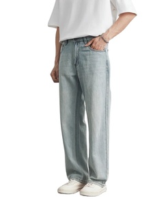 2025 nueva tendencia Retro lavado cintura media pantalones vaqueros holgados hombres pantalones vaqueros holgados Casual Streetwear de gran tamaño recto de moda - Product Image 4