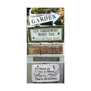 Rustic Metal <b>Garden</b> Sign Funny Outdoor Wooden Welcome Plaque Decorative <b>Hanging</b> Yard Art Novelty Plant Signboard for Home Decor - Product Image 1