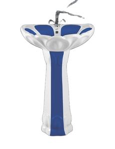 Lavabo de manos de cerámica de diseño moderno Último nuevo estilo Fregadero de pedestal Artículos sanitarios de un solo orificio para el hogar Hotel Forma ovalada - Product Image 1