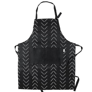 Wholesale Custom Logo <b>Kitchen</b> Bibs Plain Black Polyester Cotton Waterproof Chef Aprons for Cafe Food Cooking for Cafe Owners - Product Image 5