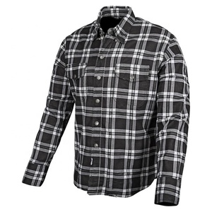 Camisa de leñador de franela blindada para motociclista, transpirable, a prueba de viento, personalizada para hombre, camisa protectora de todos los colores - Product Image 1