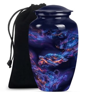 Urne funéraire personnalisée Ciel Aurore pour cendres d'adultes avec motif Montagne Lac – Conteneur commémoratif personnalisé pour cendres - Product Image 4