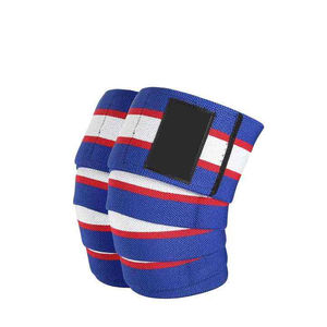 Bandes de genou respirantes de haute qualité, protection professionnelle avec fermeture auto-agrippante pour la musculation et l'haltérophilie - Unisexe - Product Image 1