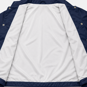 เสื้อแจ็คเก็ตโค้ชสีกรมท่าสำหรับผู้ชายจาก Northward Supply Co ทรงปกติ คอปกพับได้ กันลม สวมใส่สบายๆ สำหรับฤดูใบไม้ร่วง - Product Image 3