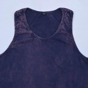 Débardeur personnalisé de qualité supérieure pour femmes, col rond, sans manches, style décontracté pour la gym, en coton délavé vintage, coupe courte, pour fabricants - Product Image 2