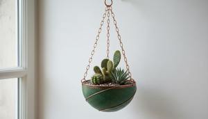 Jardinière murale élégante, idéale pour une décoration intérieure stylée, pour balcon, jardin, cuisine, plantes aromatiques et utilisation en intérieur, en provenance d'Inde. - Product Image 2