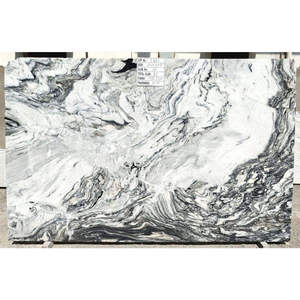 Dalle polie en quartzite marbré Calacatta Nero San Simon, élégance glaciale, pour comptoirs de cuisine modernes et revêtements muraux intérieurs - Product Image 5