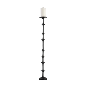 Artisanal Black <b>Tall</b> Floor <b>Candlestick</b> Decorative Metal Pillar Stand for Event Planning Church & Gothic Home Decor Candle Holder - Product Image 1