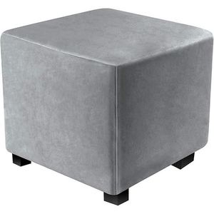 Coperture Elastiche in Velluto Confortevoli per Pouf Quadrati e Poggiapiedi, Fodere Protettive per Sgabelli - Product Image 1