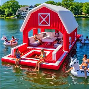 Carpa Flotante Inflable Comercial para Fiestas, Instalación de Entretenimiento Acuático, Material de PVC Ecológico, Ligera, para 4-6 Pasajeros - Product Image 6