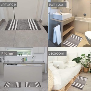 Tapis de bain doux pour la maison - Séchage rapide, absorbant l'eau, lavable - Product Image 5