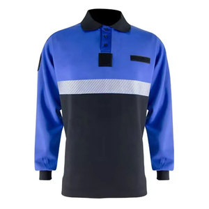 OEM Man Safety Working Full Sleeve Polo Shirts Construction Clothes Workwear Quick Dry Reflective Tape Polo Shirts - Product Image 4