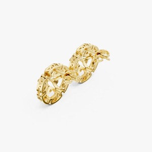 Pendientes de Oro Amarillo de 9K con Diamantes Cultivados en Laboratorio de 0.516CT, Diseño de Racimo Floral, Corte Brillante Redondo, Joyería Fina al por Mayor - Product Image 2