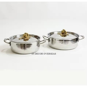 Juego de Ollas Premium Royal Gold con Textura Martillada Decorativa, Cacerola Ruffoni con Tapa de Calabaza, Vajilla Elegante para Bodas - Product Image 6