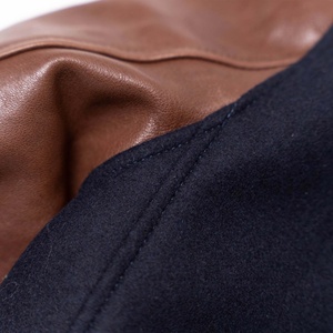 แจ็คเก็ตวาร์ซิตี้ขนสัตว์คุณภาพสูง แขนหนัง  แบบสั่งทำพิเศษ ไซส์พลัส พร้อมปักโลโก้ แจ็คเก็ตเลตเตอร์แมน แจ็คเก็ตเบสบอล แจ็คเก็ตฤดูหนาว - Product Image 5