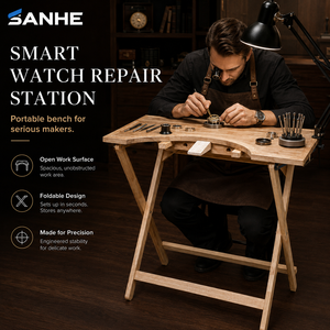 Banc de travail <span class=keywords><strong>en</strong></span> <span class=keywords><strong>bois</strong></span> d'hévéa pour bijoux, <span class=keywords><strong>pliable</strong></span>, <span class=keywords><strong>en</strong></span> <span class=keywords><strong>bois</strong></span> massif, idéal pour la bijouterie <span class=keywords><strong>en</strong></span> argent - Product Image 4