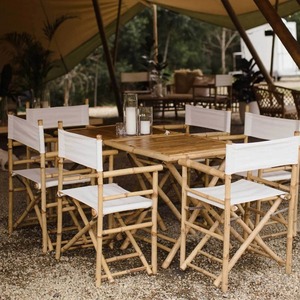 Mesa de Bambú Plegable de Estilo Boho para Decoración de Verano, Muebles de Playa y Resort, Mesa de Café de Bambú para Exteriores, Hecha en Vietnam por KingCraftViet - Product Image 5