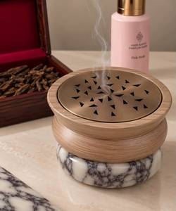 Brûleur à Bakhoor en Résine Bleue de Luxe, Mabkhara Arabe, Porte-Encens à Charbon d'Oud, Brûleur d'Encens du Moyen-Orient - Product Image 6