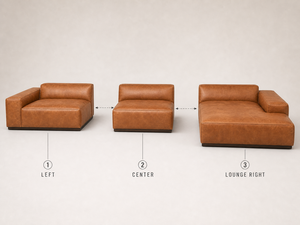 โซฟาหนังแท้รูปตัวแอลทันสมัย ดีไซน์แบบโมดูลาร์ แขนทรงเหลี่ยม พนักพิงแน่น - Product Image 3