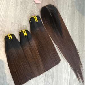 Extensions de cheveux humains bruts vietnamiens Bundles de vague profonde de Super qualité avec dentelle douce HD sensation de main douce pour la trame de génie de perruque - Product Image 1
