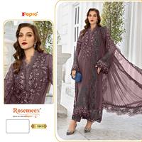 Le luxe dans chaque détail : élégant shalwar kameez en organza brodé à la main avec un bas et une doublure en santoon de qualité supérieure.