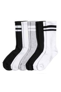 Zwow Blue Crew <b>Socks</b> with White Stripes Spandex/Nylon Breathable Casual Thigh High Cycling <b>Socks</b> for Adults Autumn Season - Product Image 3