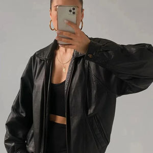 Chaquetas de Cuero para Mujer, Manga Larga, Invierno, Personalizables, Relleno de Algodón, Alta Calidad, Talla Grande, Transpirables, Resistentes al Viento - Product Image 5