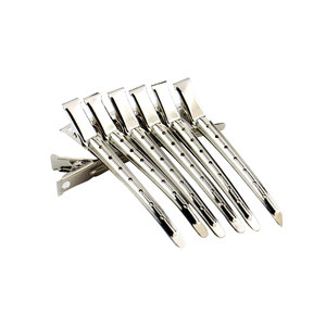 Pinzas de Pelo Profesionales Multiusos Tipo Pico de Pato, Pinzas de Aligátor para Peinar y Posicionar, Pinzas Metálicas de Seccionamiento para Salón con Orificio - Product Image 4