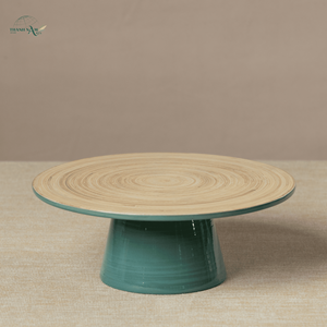 ชามสลัดทรงสูงแบบมีขา ดีไซน์คลาสสิก ทำจากไม้ไผ่ธรรมชาติ เป็นมิตรกับสิ่งแวดล้อม งานแฮนด์เมด รับสั่งทำ สำหรับใช้ในบ้าน ร้านอาหาร และงานเลี้ยง - Product Image 1