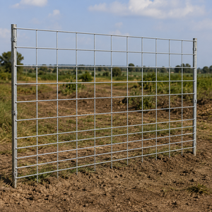Galvanized Welded Wire Mesh Fence Panel Heavy Duty Steel <b>Grid</b> Farm Boundary and Livestock Fencing - Product Image 1