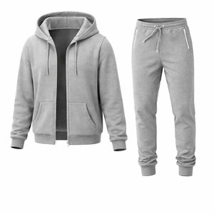 Conjunto Deportivo para Hombre, Sudadera con Capucha Gris, Pantalones Jogger, Ropa Deportiva para Gimnasio, Fitness y Entrenamiento, Logotipo Personalizado, Venta al Por Mayor - Product Image 2