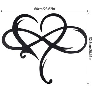 Decorazione da Parete in Metallo a Forma di Cuore Infinito, Ornamento Unico in Acciaio per Camera da Letto e Casa con Scritta 'Love' - Product Image 3