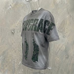 เสื้อยืดพิมพ์ลาย Snowgrace สำหรับผู้ชาย แขนสั้น คอกลม ทรงปกติ สไตล์ลำลอง ลายพราง พิมพ์ลายโลโก้ด้านหน้าด้วยเทคนิค Sublimation Transfer - Product Image 6